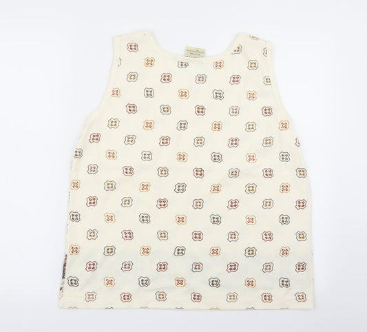 Womens UK Size L janique Beige Basic Tank