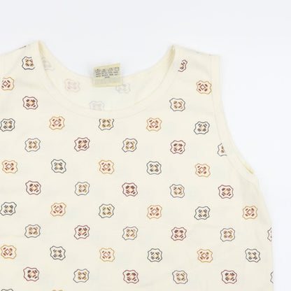 Womens UK Size L janique Beige Basic Tank