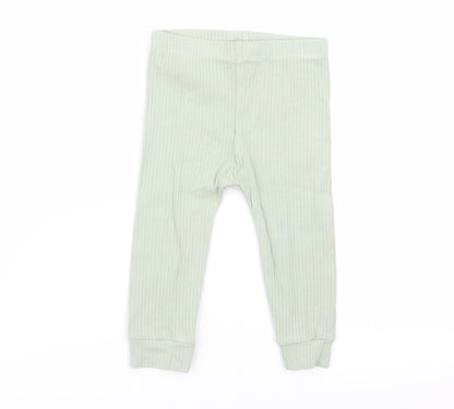 TU Girls Green   Jogger Trousers Size 6-9 Months  - leggings