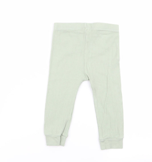 TU Girls Green   Jogger Trousers Size 6-9 Months  - leggings