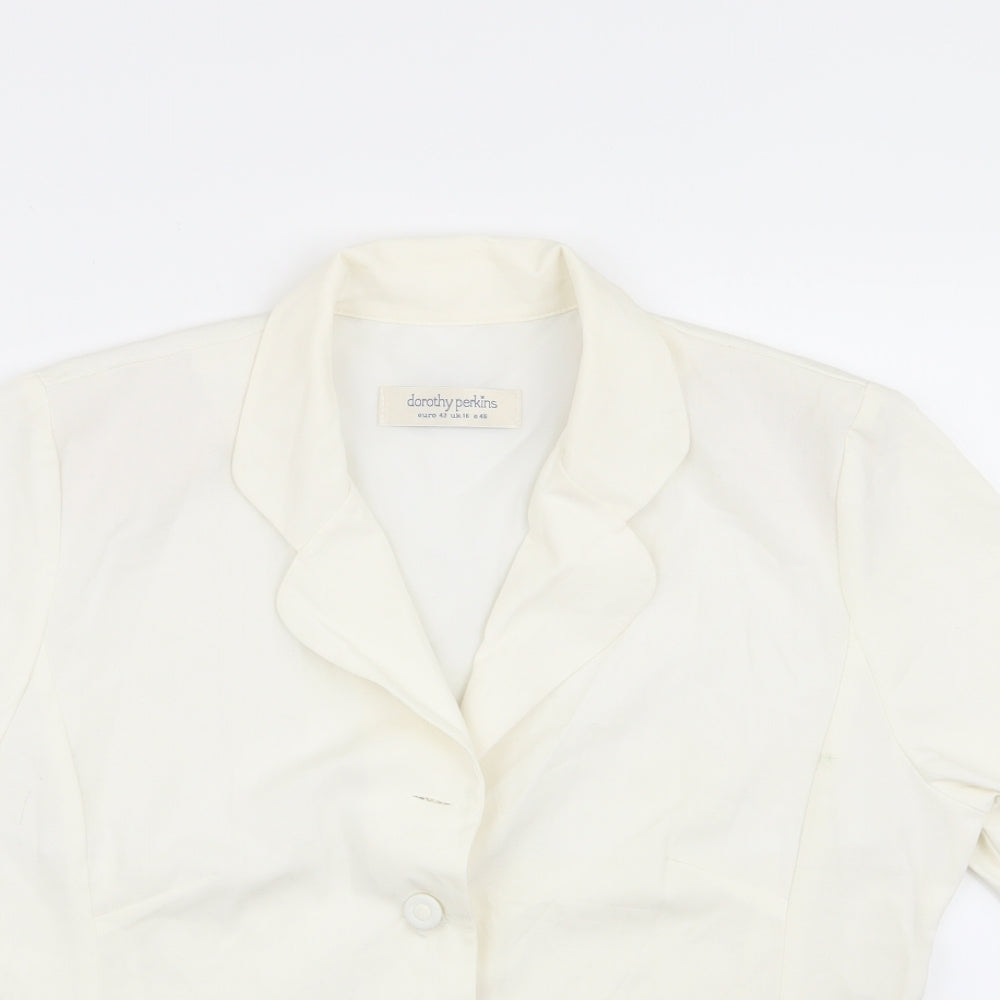 Dorothy Perkins Womens White   Jacket Blazer Size 16