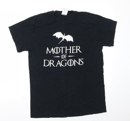 Mens UK Size M Gildan Black  T-Shirt