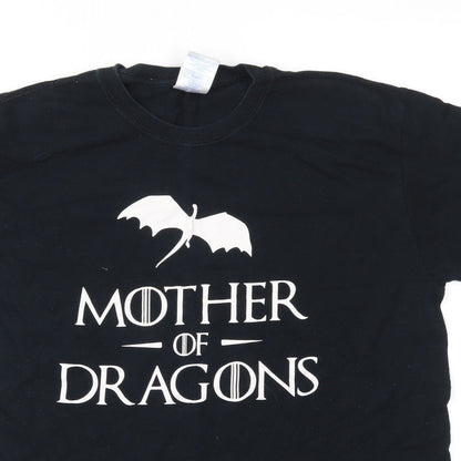 Mens UK Size M Gildan Black  T-Shirt