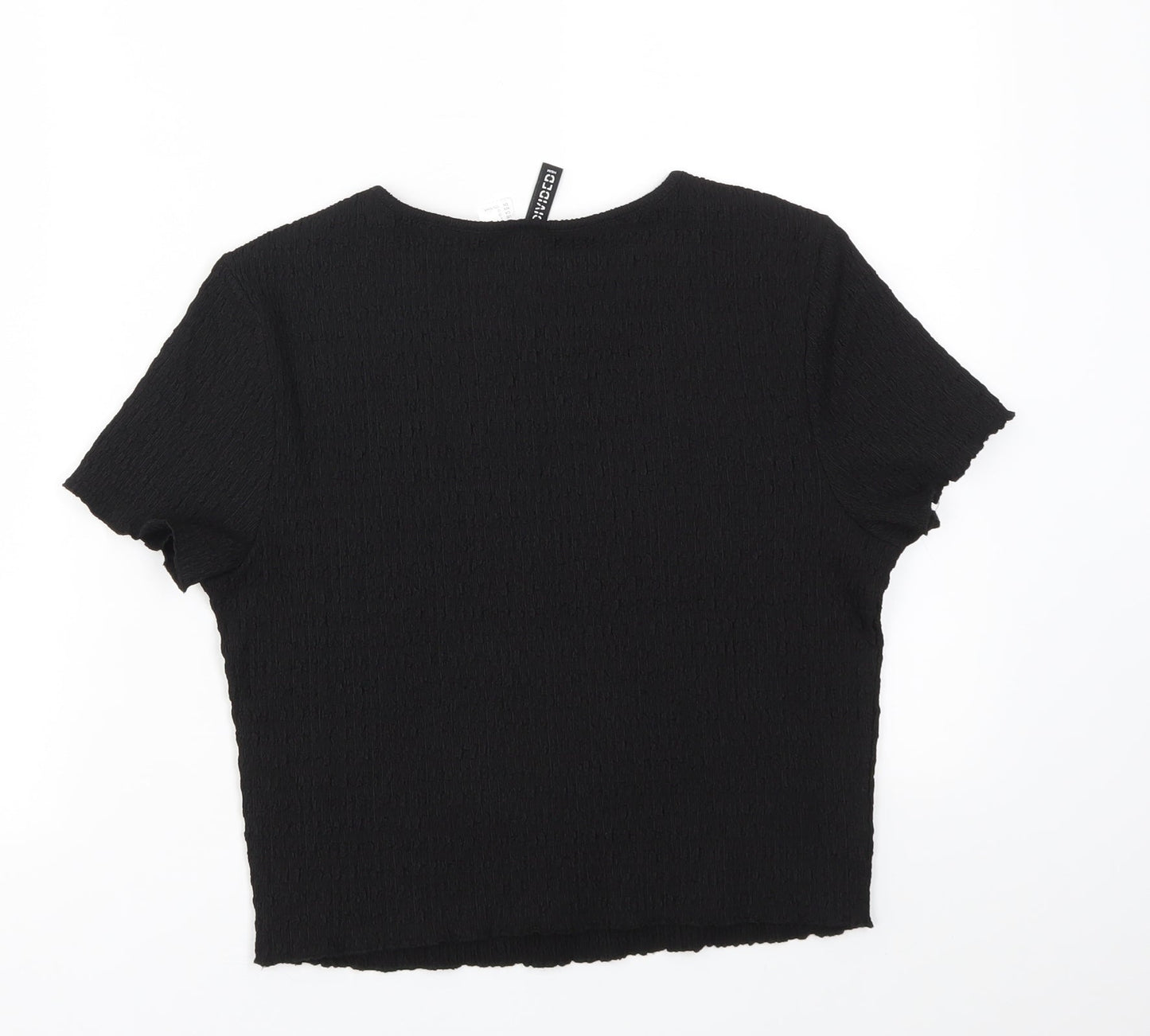 Womens UK Size L H&M Black Basic T-Shirt