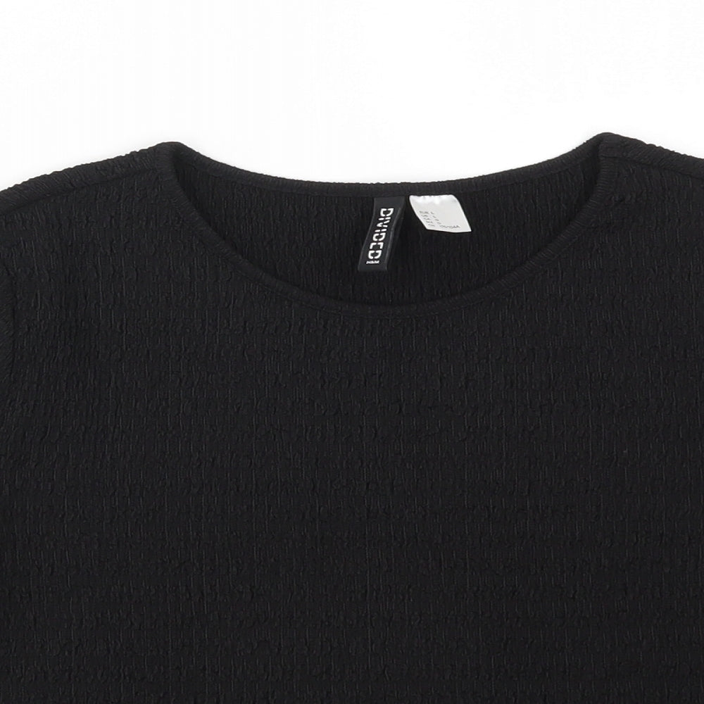 Womens UK Size L H&M Black Basic T-Shirt