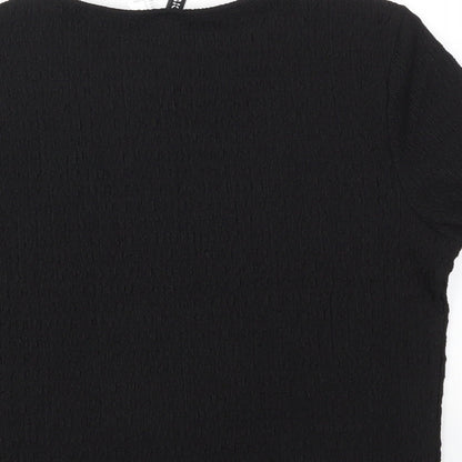Womens UK Size L H&M Black Basic T-Shirt