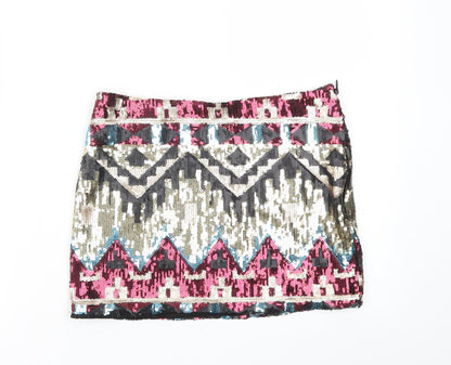 Glamorous Womens Multicoloured   A-Line Skirt Size 8