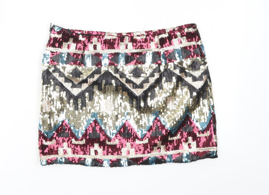 Glamorous Womens Multicoloured   A-Line Skirt Size 8