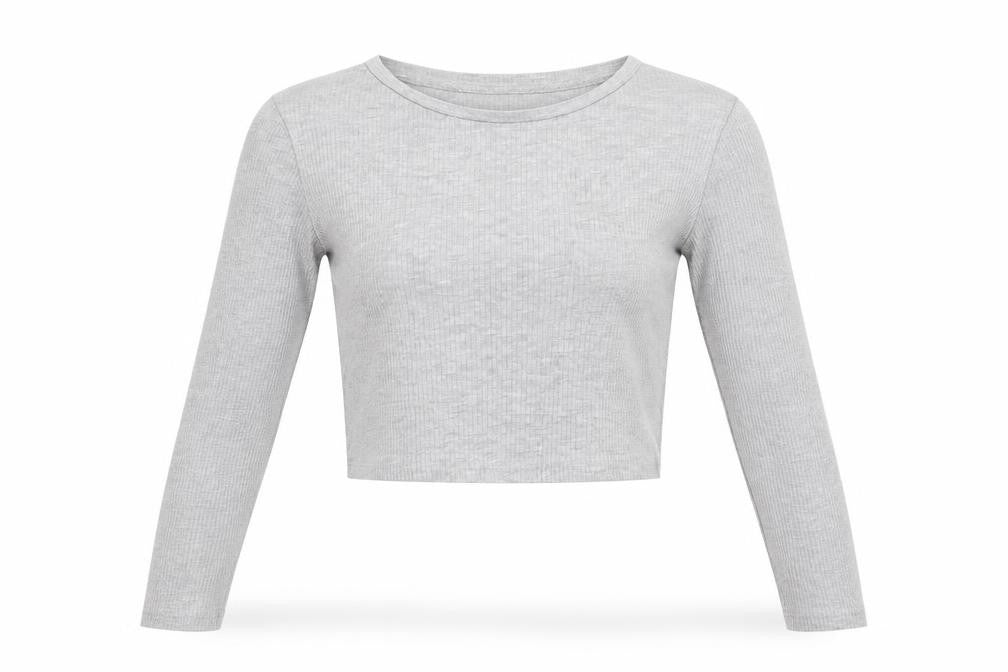 Womens UK Size 10 New Look Grey Basic T-Shirt