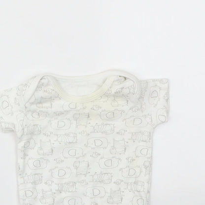 TU Baby Multicoloured Animal Print  Babygrow One-Piece Size 3-6 Months