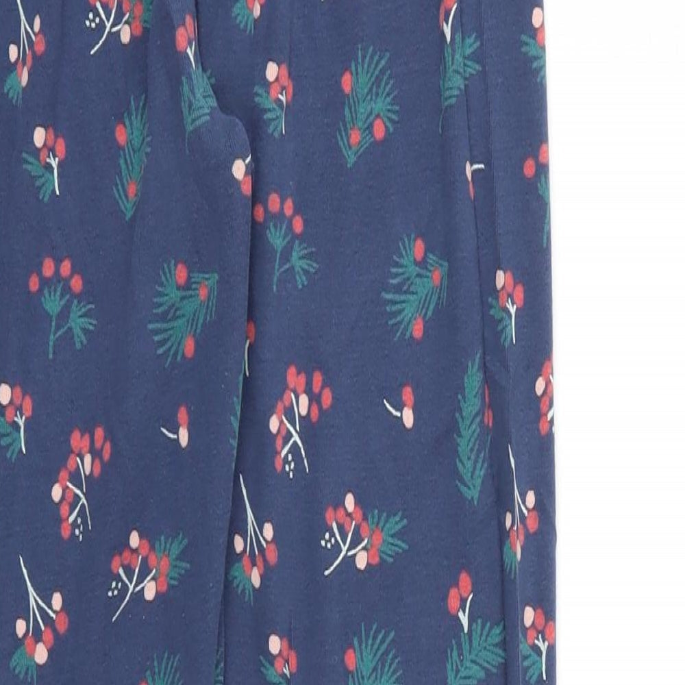 Girls Blue Floral  Top Pyjama Top Size 12-13 Years