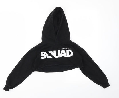 JUSTHOODS Girls Black   Pullover Jumper Size 7-8 Years