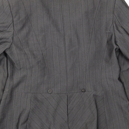 NEXT Womens Grey Striped  Jacket Blazer Size 12