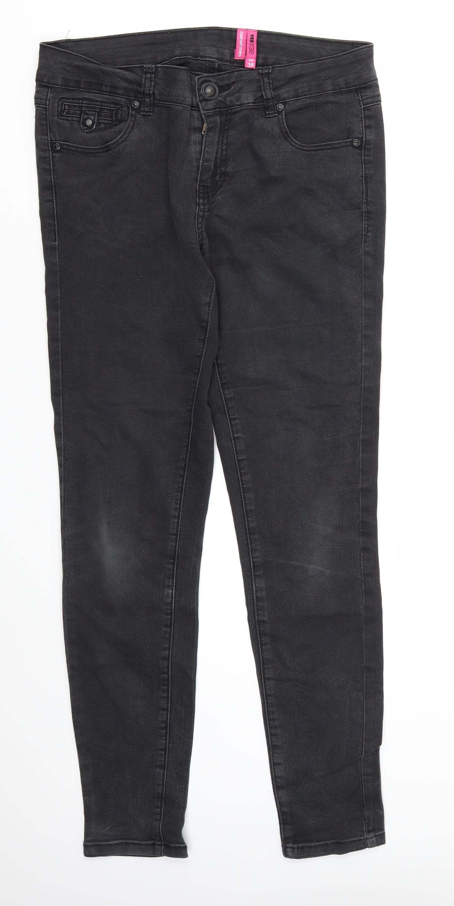 Womens UK Size 10 YESYES Regular Fit Skinny Black Jeans