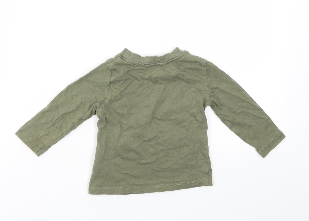 Primark Boys Green   Basic T-Shirt Size 9-12 Months