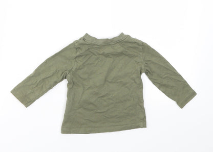 Primark Boys Green   Basic T-Shirt Size 9-12 Months