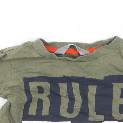 Primark Boys Green   Basic T-Shirt Size 9-12 Months
