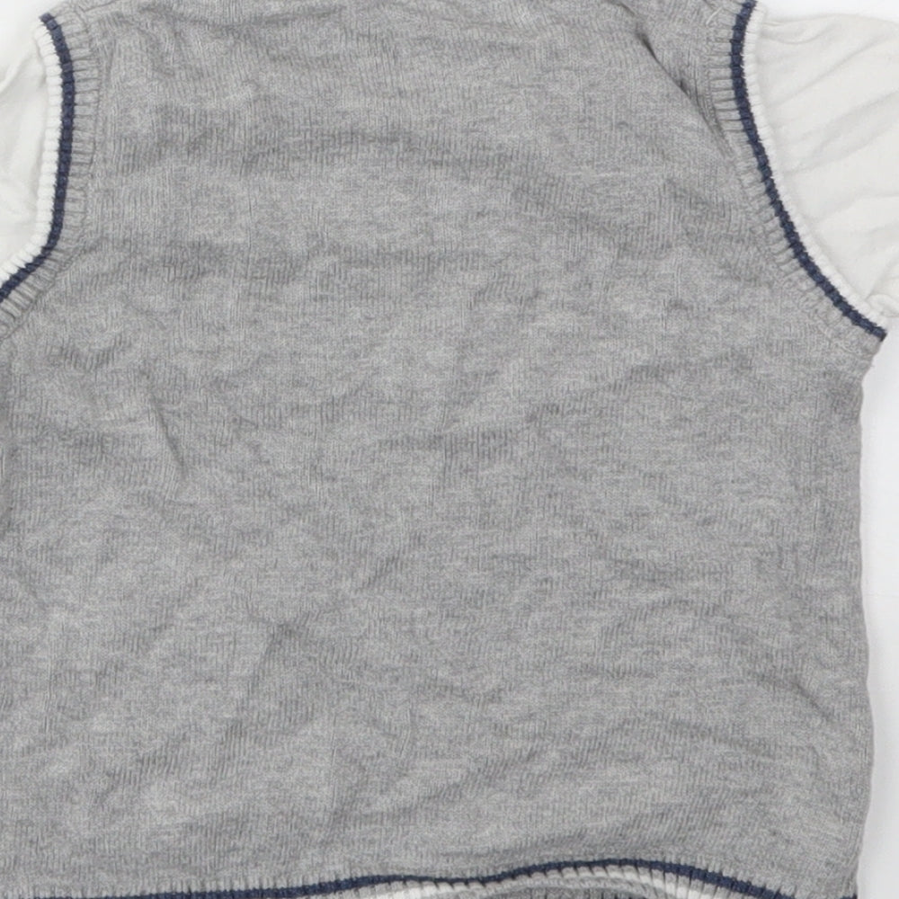 George Boys Grey   Basic T-Shirt Size 9-12 Months