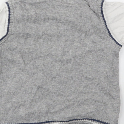 George Boys Grey   Basic T-Shirt Size 9-12 Months