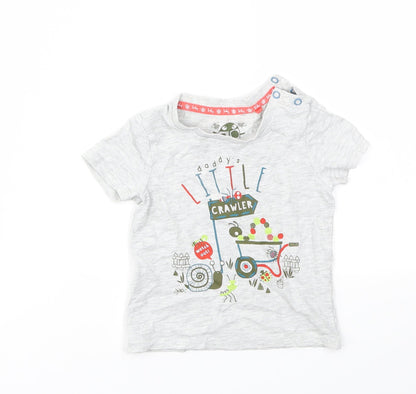 TU Boys Grey   Basic T-Shirt Size 9-12 Months