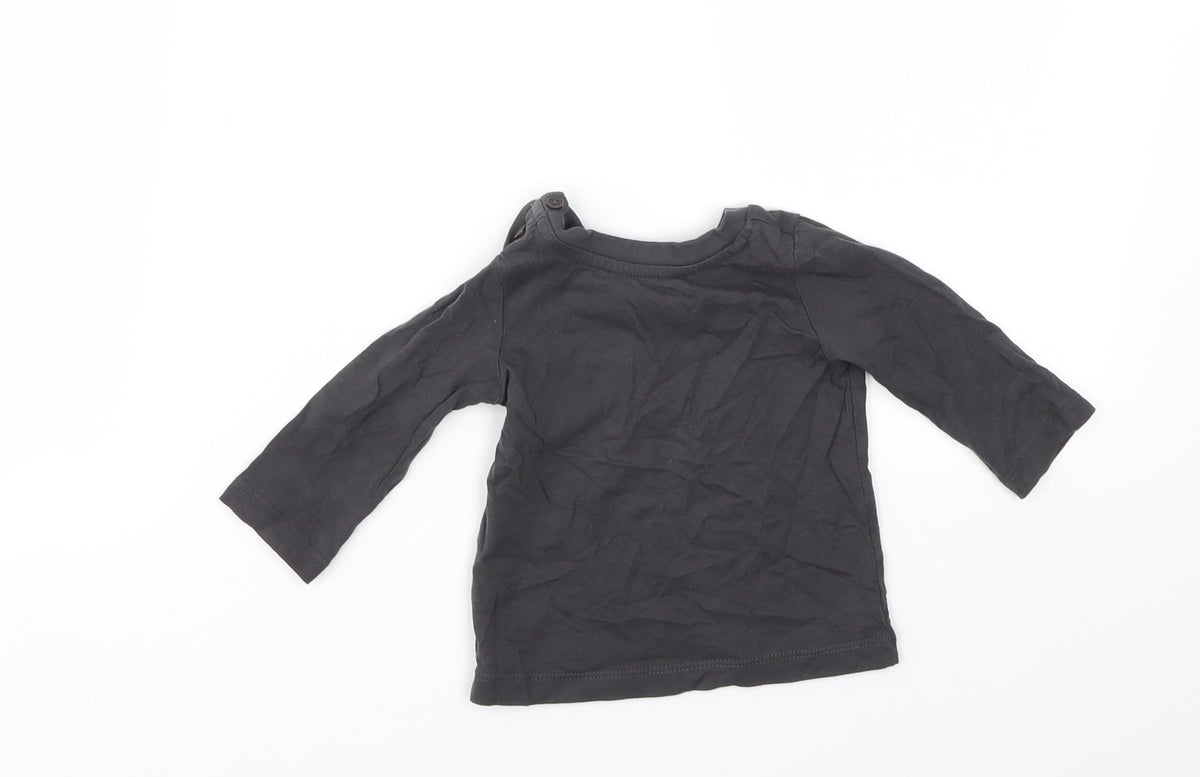 Matalan Boys Grey   Basic T-Shirt Size 3-6 Months