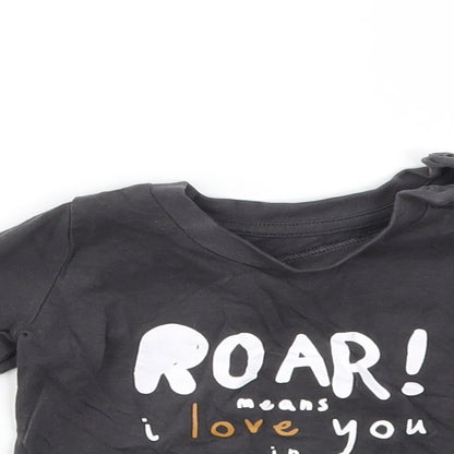 Matalan Boys Grey   Basic T-Shirt Size 3-6 Months