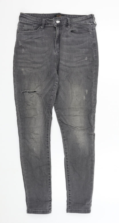 F&F Womens Grey   Skinny Jeans Size 12 L28 in