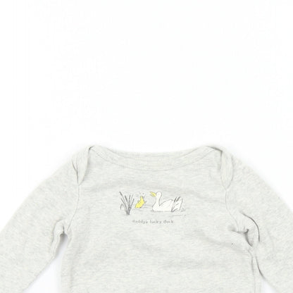 Gap Baby Grey Colourblock  Babygrow One-Piece Size 0-3 Months
