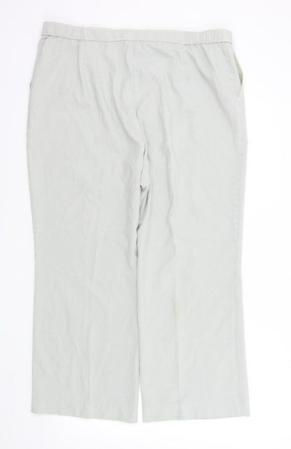 Womens UK Size 20 M&S Regular Fit  Green Trousers