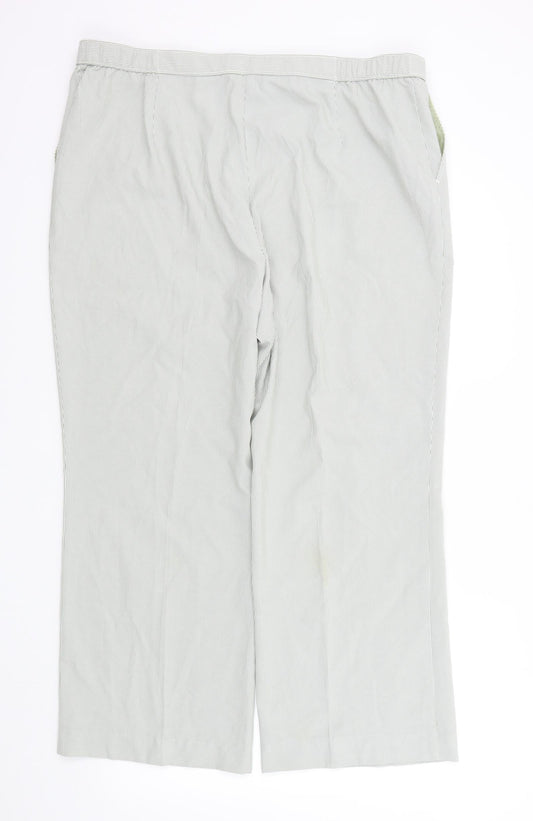 Womens UK Size 20 M&S Regular Fit  Green Trousers