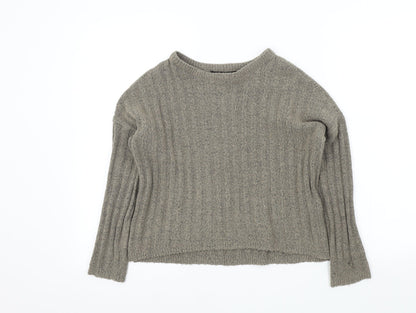 Womens UK Size XS Amisu Brown Pullover Jumper