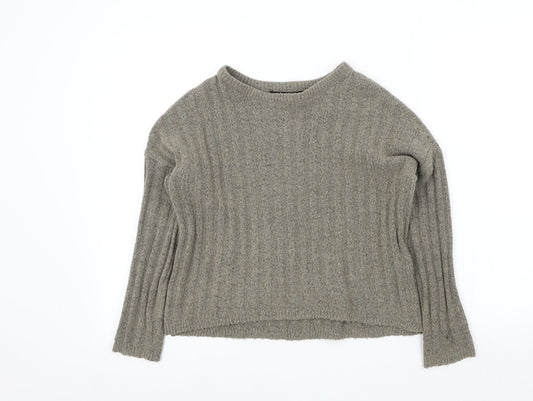 Womens UK Size XS Amisu Brown Pullover Jumper