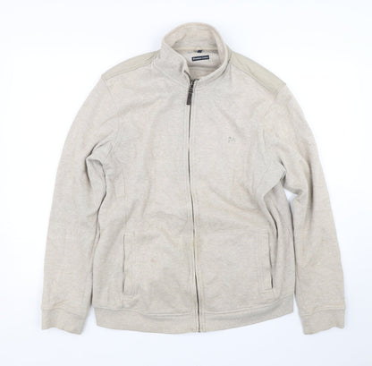 J Hampton & Sons Womens Beige   Full Zip Sweatshirt Size L