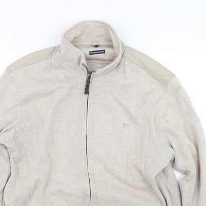 J Hampton & Sons Womens Beige   Full Zip Sweatshirt Size L