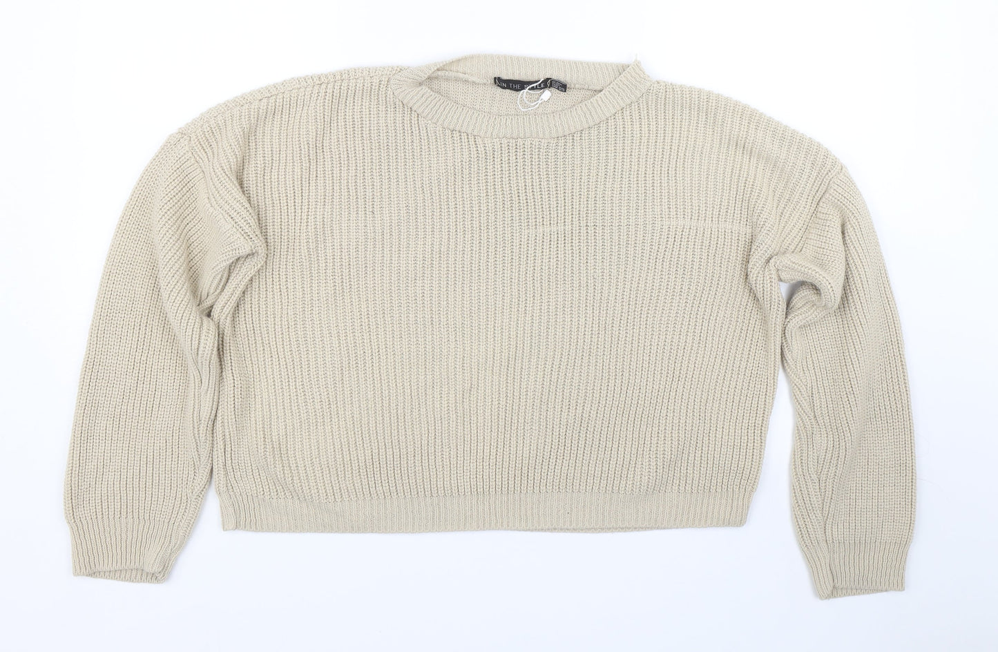 Womens UK Size 12 In the Style Beige Pullover Jumper