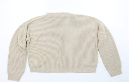 Womens UK Size 12 In the Style Beige Pullover Jumper