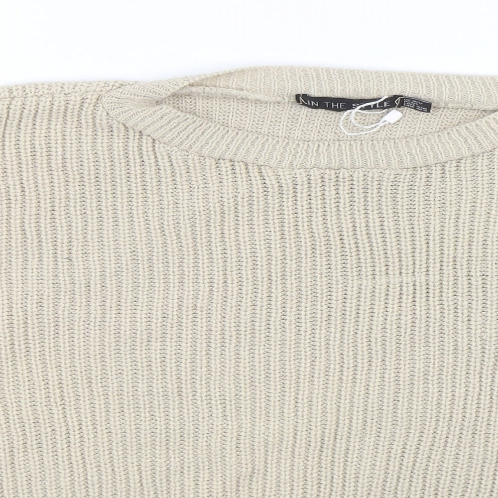 Womens UK Size 12 In the Style Beige Pullover Jumper