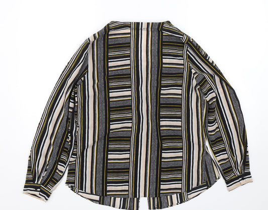 Papaya Womens Multicoloured Striped  Basic Blouse Size 10