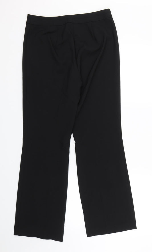 Womens UK Size 10 Papaya Regular Fit  Black Trousers