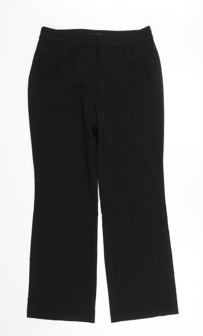 Womens UK Size 10 Papaya Regular Fit  Black Trousers