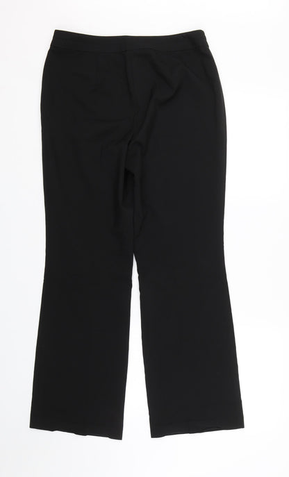 Womens UK Size 10 Papaya Regular Fit  Black Trousers