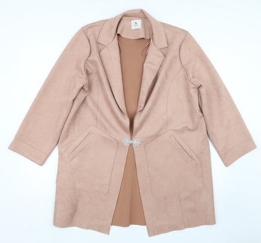 TU Womens Brown   Trench Coat Coat Size 16