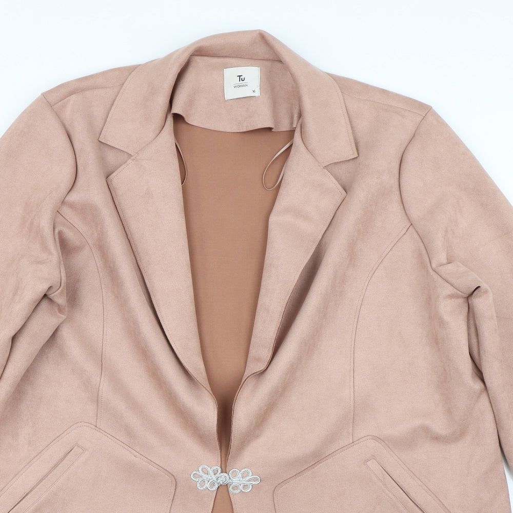 TU Womens Brown   Trench Coat Coat Size 16