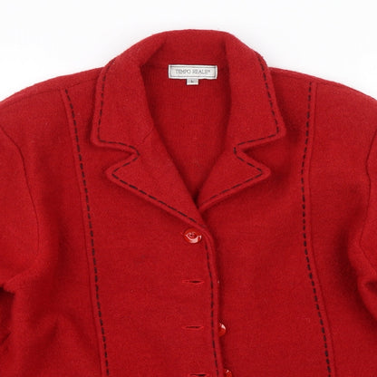 Tempo Reale Womens Red   Overcoat Coat Size L