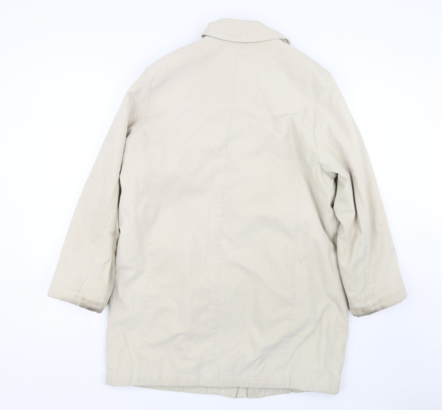 Klass Womens Beige   Overcoat Coat Size L