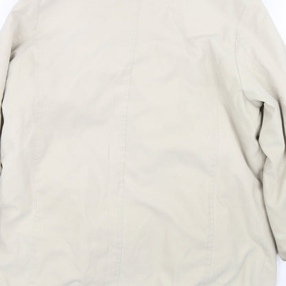 Klass Womens Beige   Overcoat Coat Size L