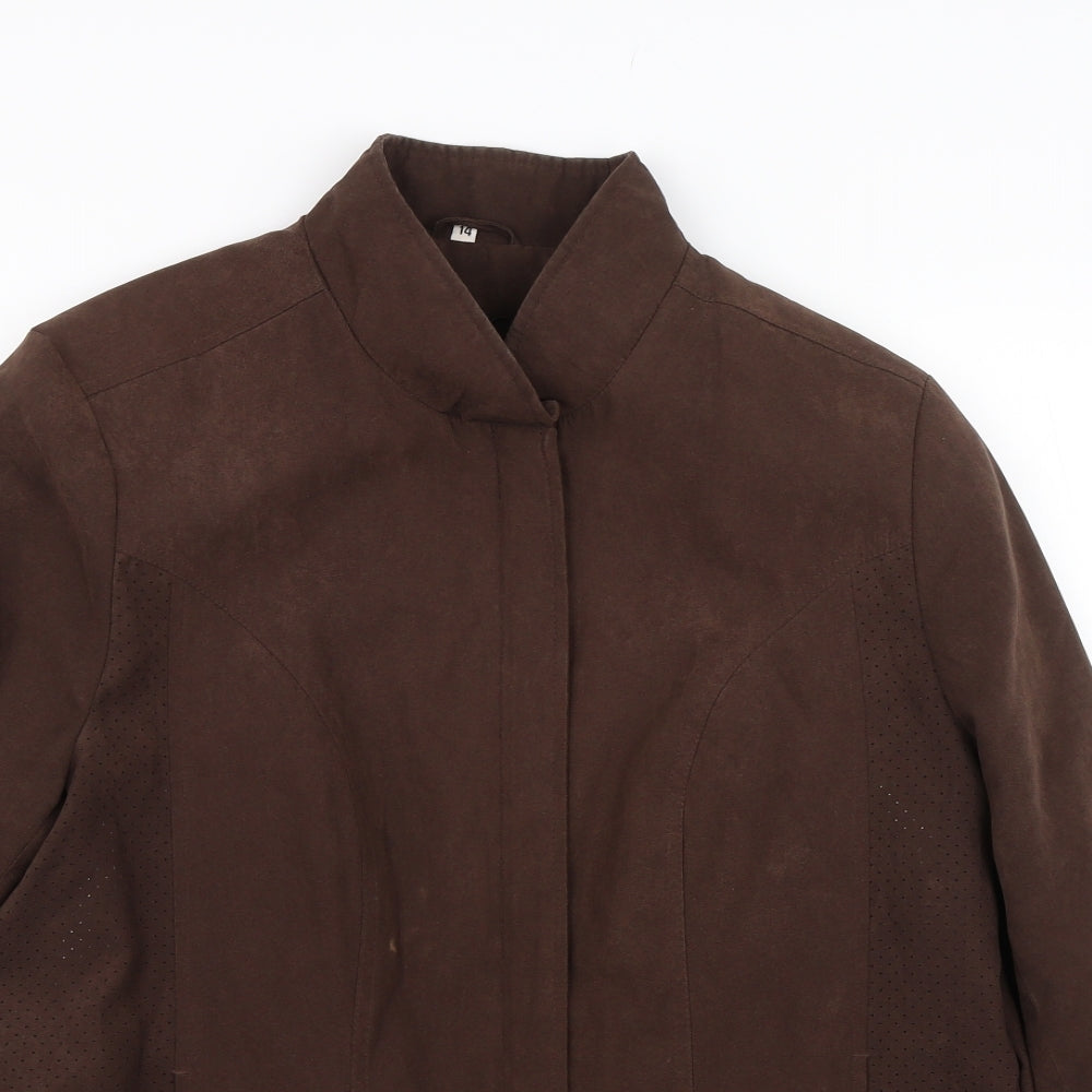 Klass Womens Brown   Jacket Coat Size 14