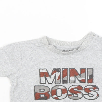 Nutmeg Boys Grey   Basic T-Shirt Size 2-3 Years