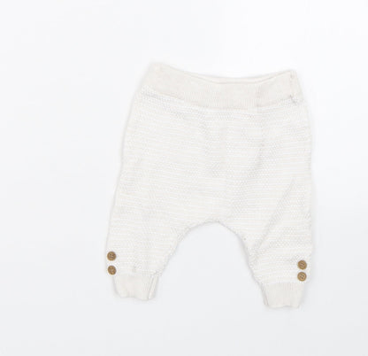 Mothercare Baby White   Sweatpants Trousers Size 0-3 Months
