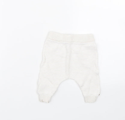 Mothercare Baby White   Sweatpants Trousers Size 0-3 Months